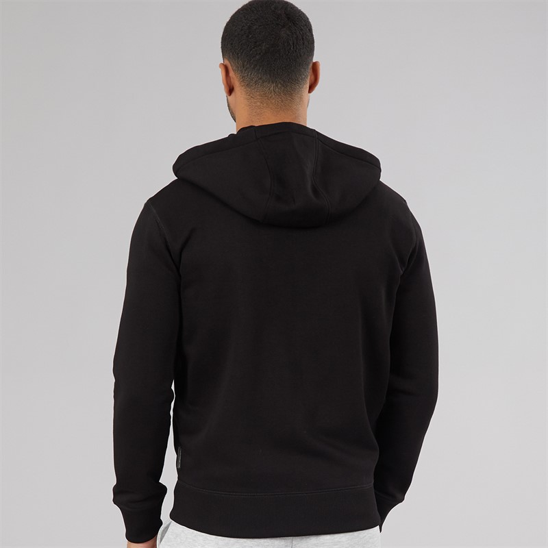 French Connection Mens FC Zip Hoodie Black/Gunmetal