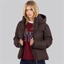 French Connection Womens Row Short Puffer Coat Chocolate