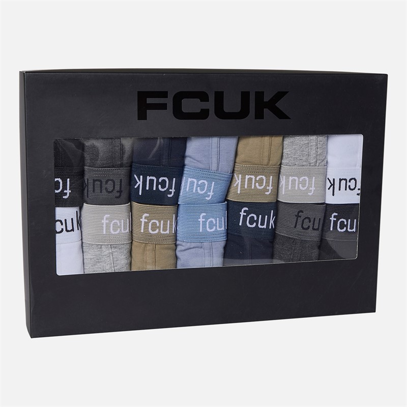 French Connection Mens Fourteen Pack FCUK Boxer Trunks Fcuk14 Multi