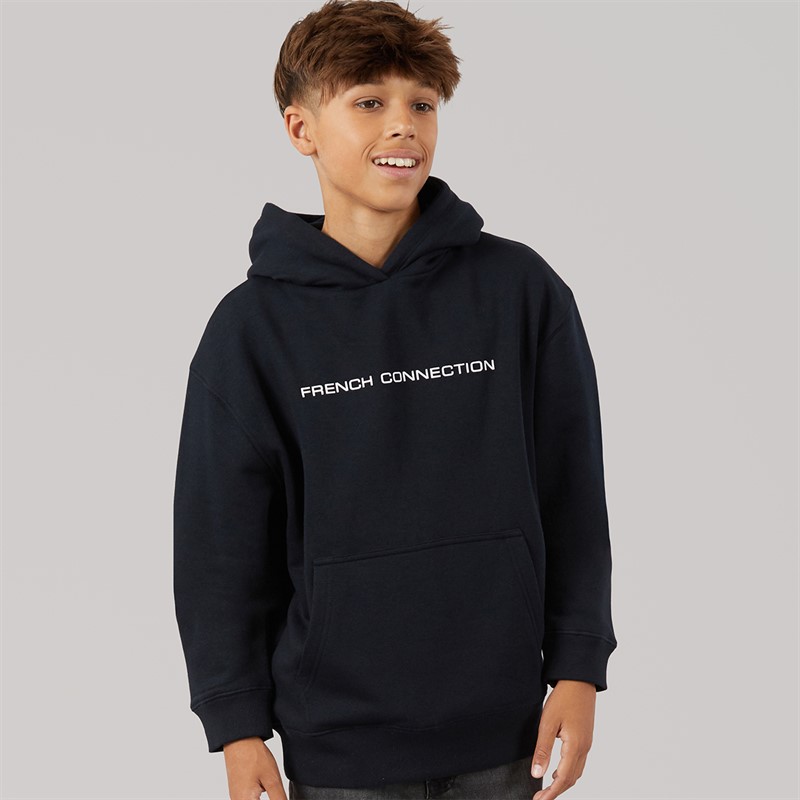 French Connection Boys FC Hoodie Marine/Ecru