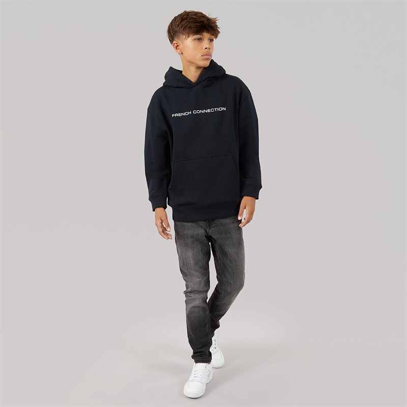 French Connection Boys FC Hoodie Marine/Ecru