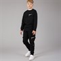 French Connection Boys Zone Crew Sweatshirt And Cargo Pants Tracksuit Black/White