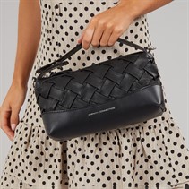 French Connection Womens Weave Bag Black