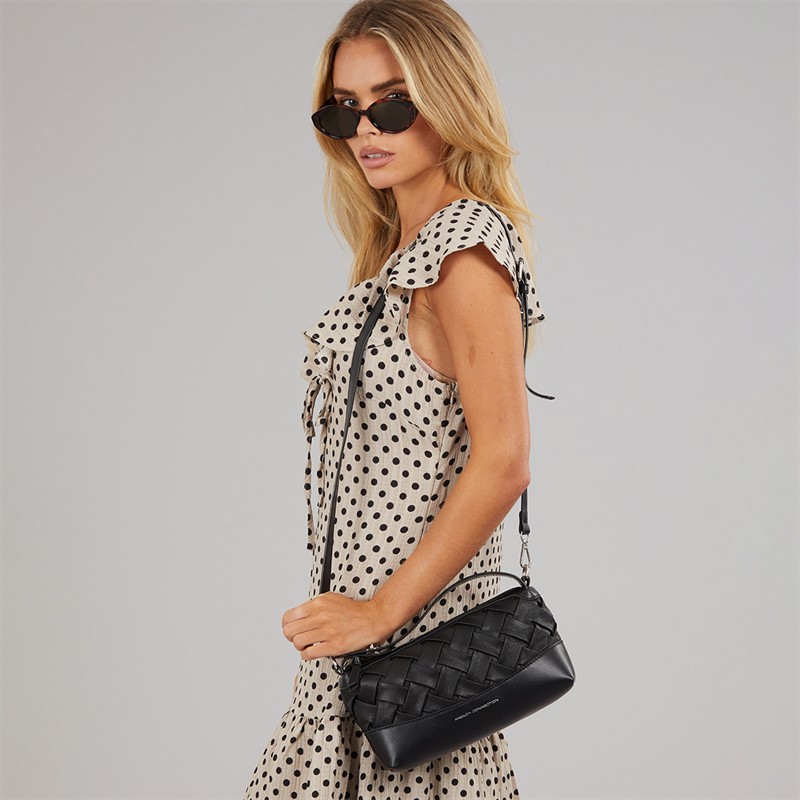 French Connection Womens Weave Bag Black