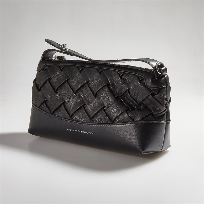 French Connection Womens Weave Bag Black