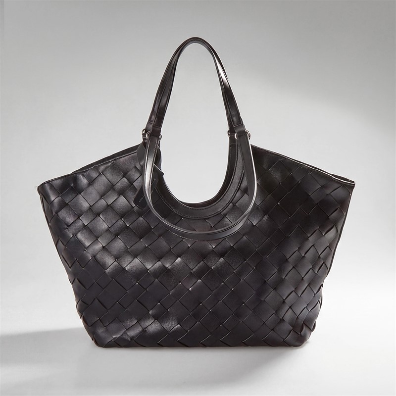 French Connection Womens Large Lattice Bag Black