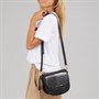 French Connection Womens Moon Crocodile Bag Black