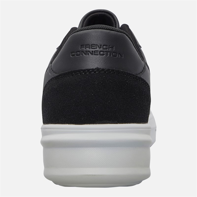 French Connection Mens Hybrid Court Trainers Black/White