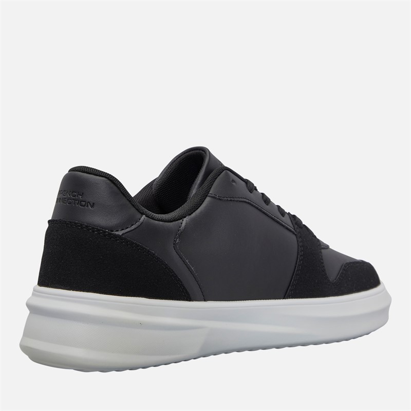 French Connection Mens Hybrid Court Trainers Black/White