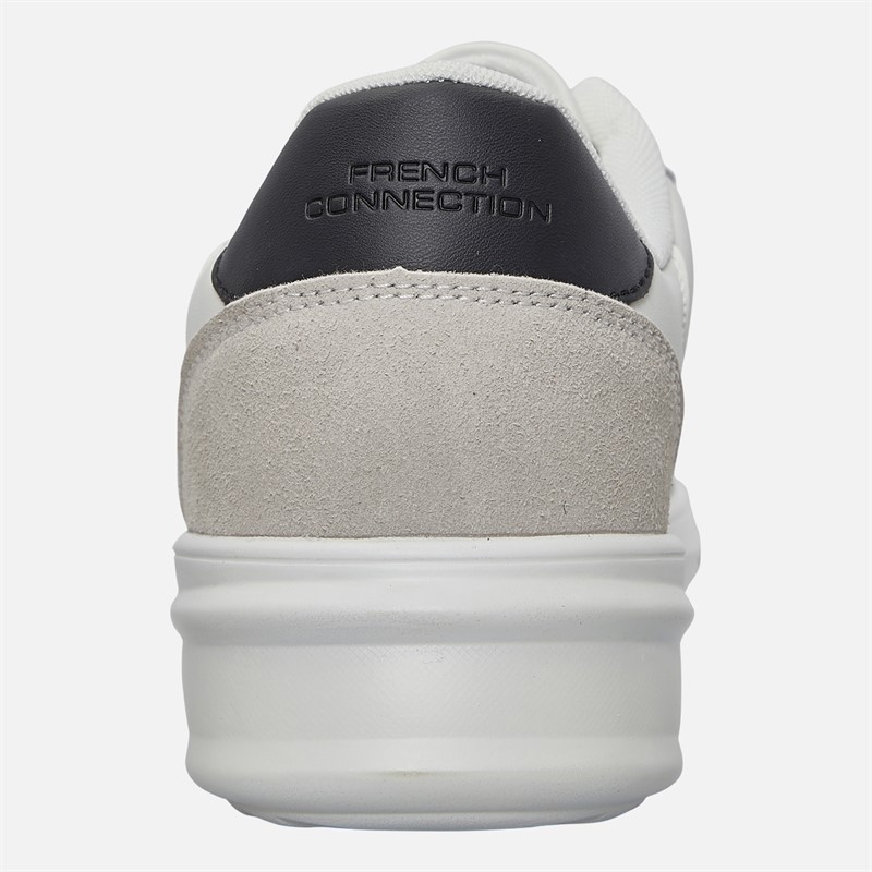 French Connection Mens Hybrid Court Trainers White/Black