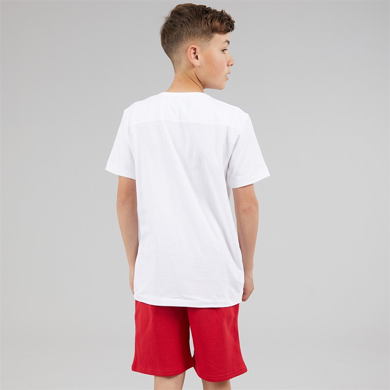 French Connection Boys Jewel T-Shirt And Shorts Set White/Red