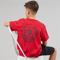 French Connection Boys Heritage T-Shirt And Shorts Set Red/Black