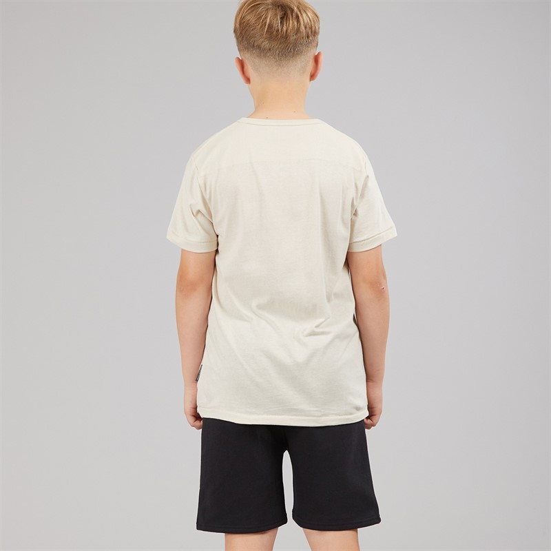 French Connection Boys T-Shirt And Shorts Set Stone/Black