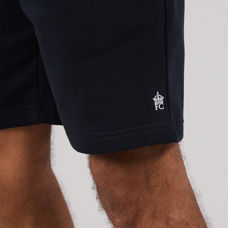 French Connection Mens Tipped Piping Polo Shirt and Shorts Co-Ord Marine/White