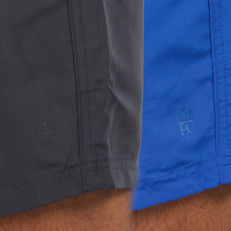 French Connection Mens Two Pack Swim Shorts Marine/Mazarine