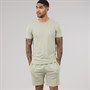 French Connection Mens T-Shirt And Shorts Set Sage