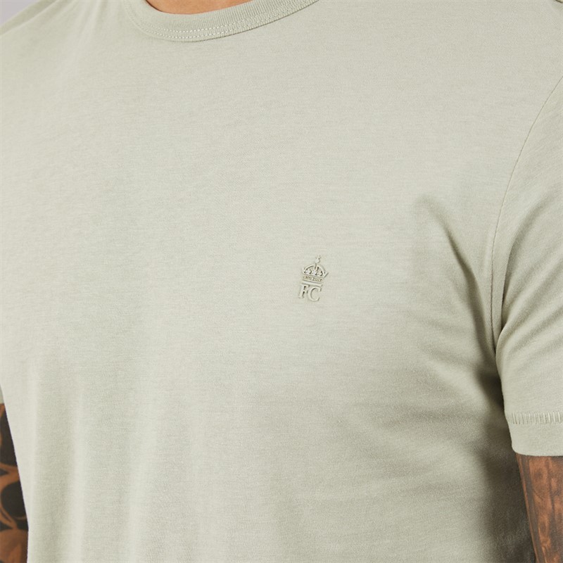 French Connection Mens T-Shirt And Shorts Set Sage