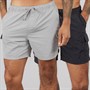 French Connection Mens Two Pack Combat Swim Shorts Marine/Light Grey Marine/Lgt Grey