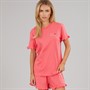 French Connection Womens Cute As Shorts And T-Shirt Pyjama Set Hot Pink