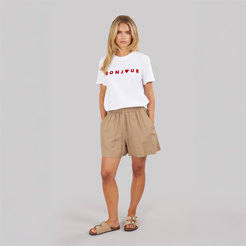 French Connection Womens Linen Shorts Incense