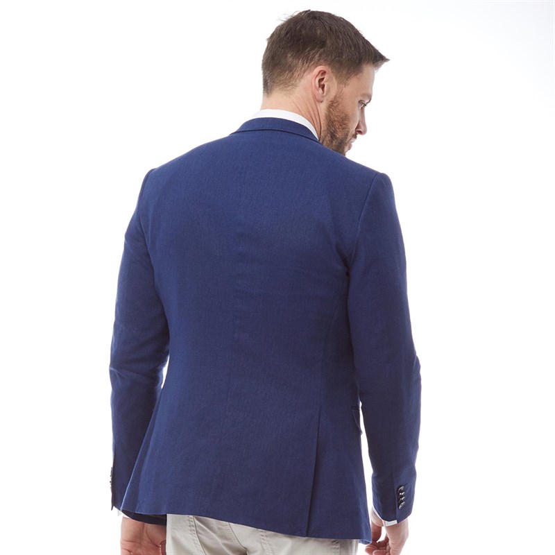 Buy French Connection Mens Linen Blazer Soft Blue