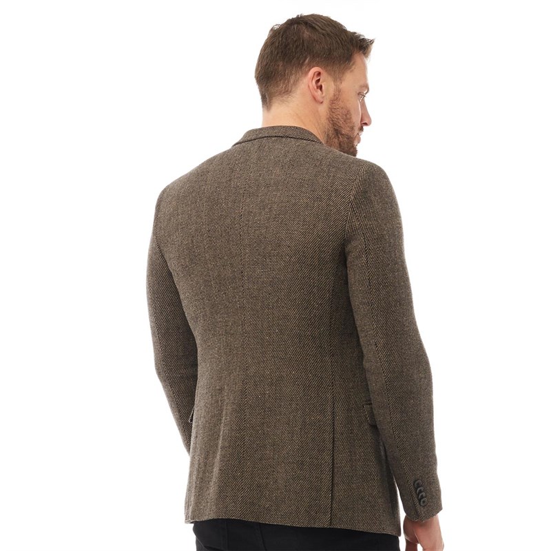 French Connection Mens Tweed Blazer Brown