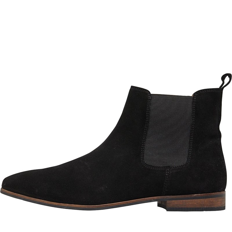 Buy French Connection Mens Chelsea Suede Boots Black