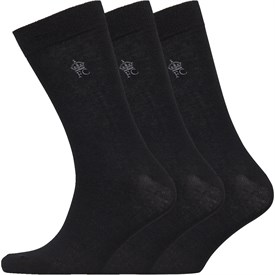 Image of French Connection Mens Three Pack Socks Black/Gunmetal