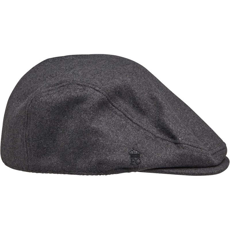 Buy French Connection Mens Winter Flat Cap Dark Charcoal