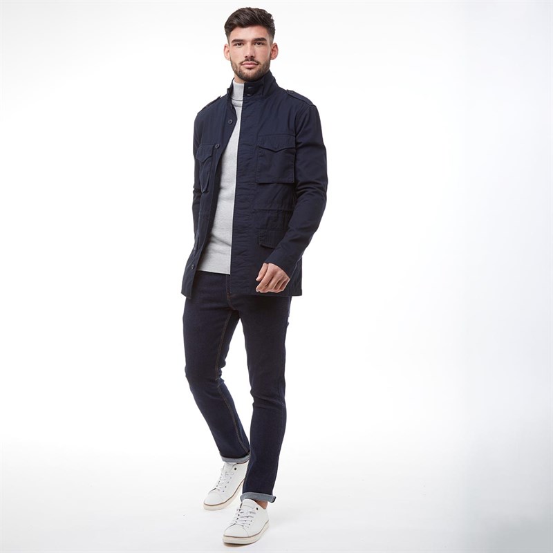 Manteau Bleu Marine French Connection Pour Homme - Taille Moyenne - Occasion Très Bon état