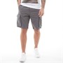 French Connection Mens Cargo 6 Belt Shorts Charcoal