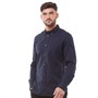 French Connection Mens Linen Long Sleeve Shirt Marine
