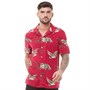 French Connection Chemise à Manches Courtes Bird Viscose Homme Bordeaux