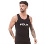 French Connection Mens FCUK Sleeveless Vest Black/White
