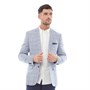 French Connection Blazer Linen Check Homme Bleu Moyen