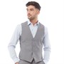 French Connection Mens Plain Ticket Pocket Waistcoat Light Grey Melange