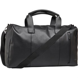 French connection faux leather barrel holdall discount