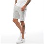 French Connection Mens Jersey Cut Script Shorts Light Grey Melange/White