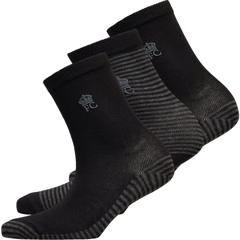 Buy French Connection Boys Three Pack Socks Black/Stripe