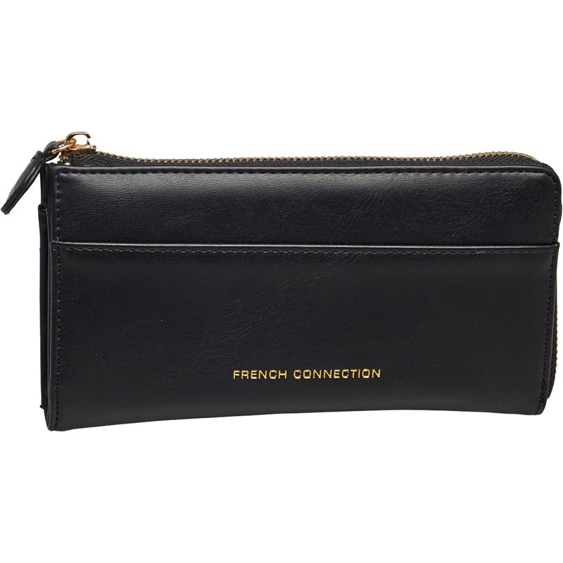 Buy French Connection Womens Circle Puller Zip Around Purse Black