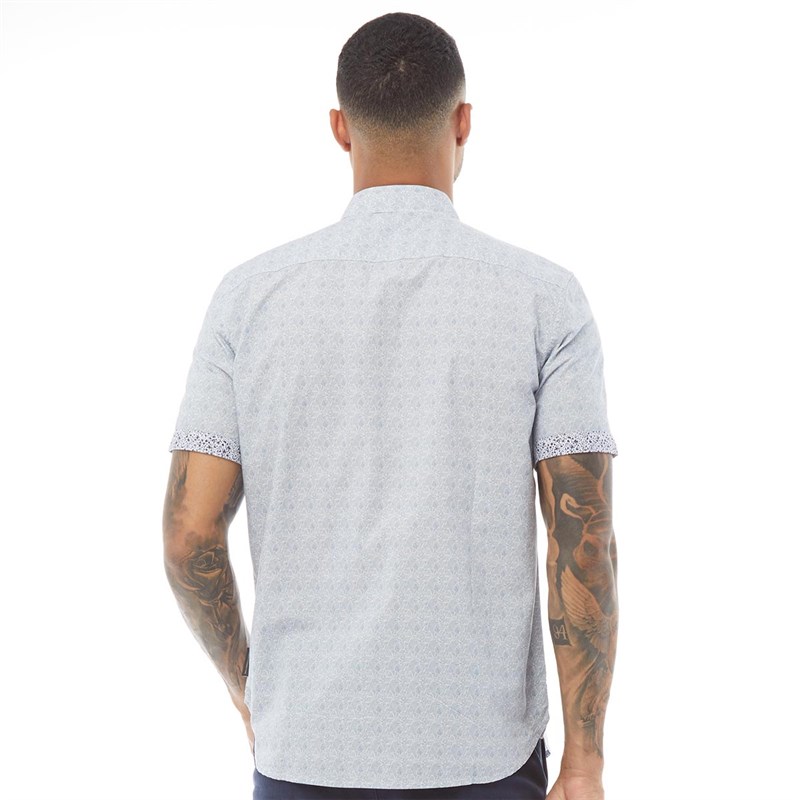 Buy French Connection Mens Reverse Cuff Short Sleeve Shirt Marine Shape