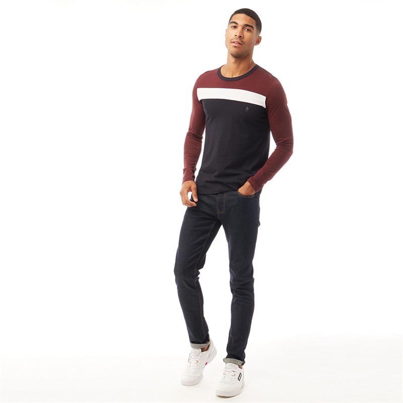 Buy French Connection Mens Block Original 3 Long Sleeve Top Chateaux ...