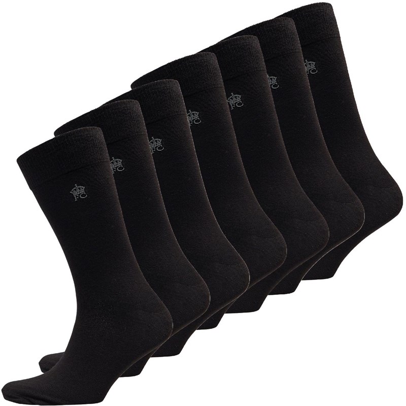 Buy French Connection Mens FC Seven Pack Socks Black/Gunmetal
