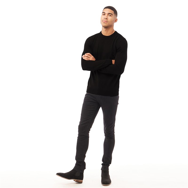 French Connection Mens Cash Crew Neck Jumper Black