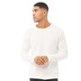 French Connection Pull à Col Ras-du-Cou Chenille Homme Blanc Cassé