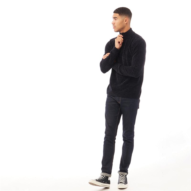Buy French Connection Mens Chenille 1 2 Zip Jumper Marine Melange