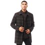 French Connection Veste de Laine Homme Anthracite Chiné
