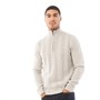 French Connection Męskie 1/2 Zip Cable Sweter Ecru Margielowy