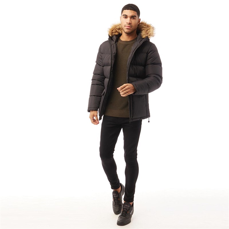 Buy French Connection Mens Parka Row 4 Jacket Black