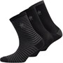 French Connection Boys Three Pack Stripe Socks Black/Charcoal Mel